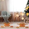 2-Piece Christmas Gingerbread Man Rug Set Soft, Non-Slip Bathroom Mat Indoor/Outdoor Entrance Doormat Home Decor