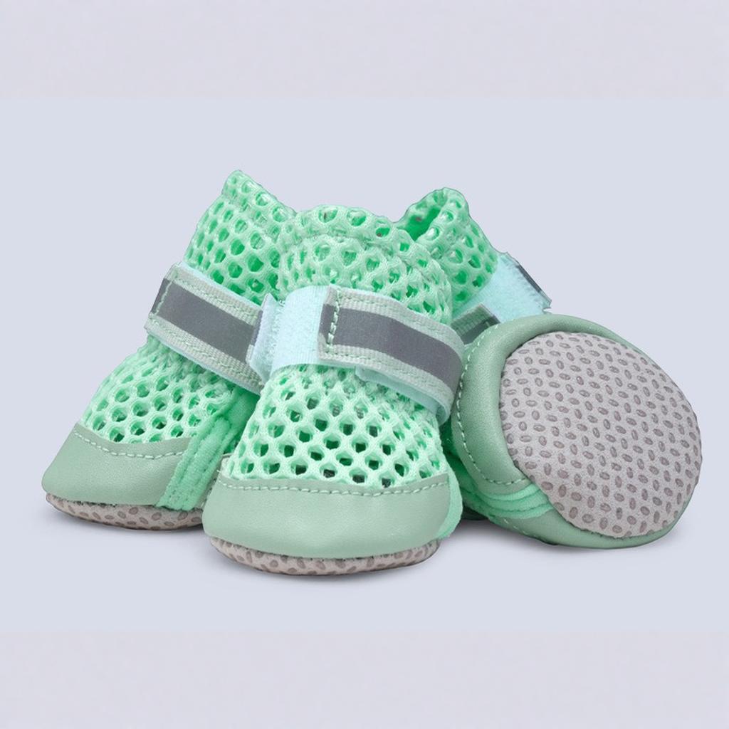 Letnie oddychające buty dla zwierząt miękkie podeszwy buty dla psa zapobiegające poślizgnięciu łatwe do założenia (G, S)