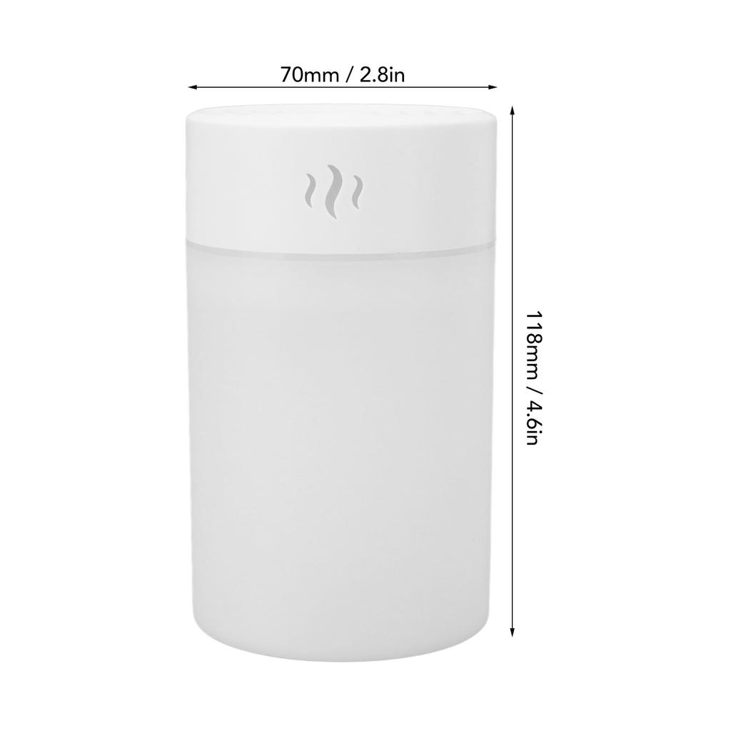 Mini Humidifier 260ml Colorful LED Light USB Charge Simple White Portable Desk Humidifier for Bedroom Office Car