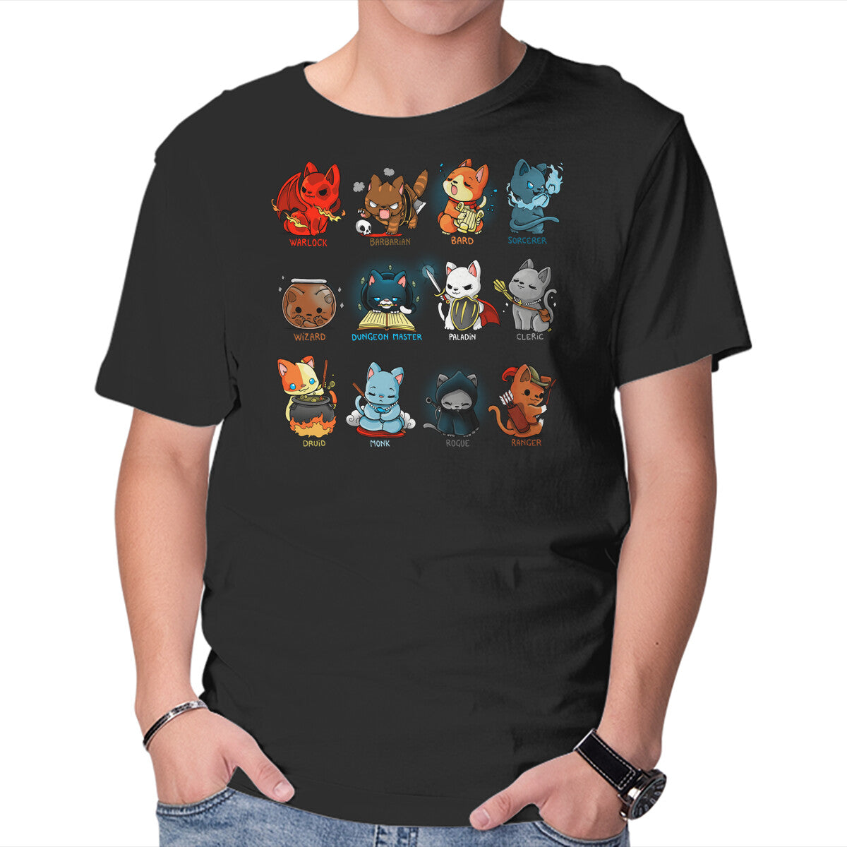 Unisex Crew Neck T-Shirt Kitten Role Play Graphic Short Sleeve Casual Tee S