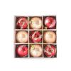 Red White  Gold Christmas Baubles 9pcs 6cm Christmas Tree Ball Ornaments Christmas Crafts Supplies Christmas Decorations