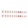 Red French cat-eye gradient fashionable removable wearable nails 30 pieces