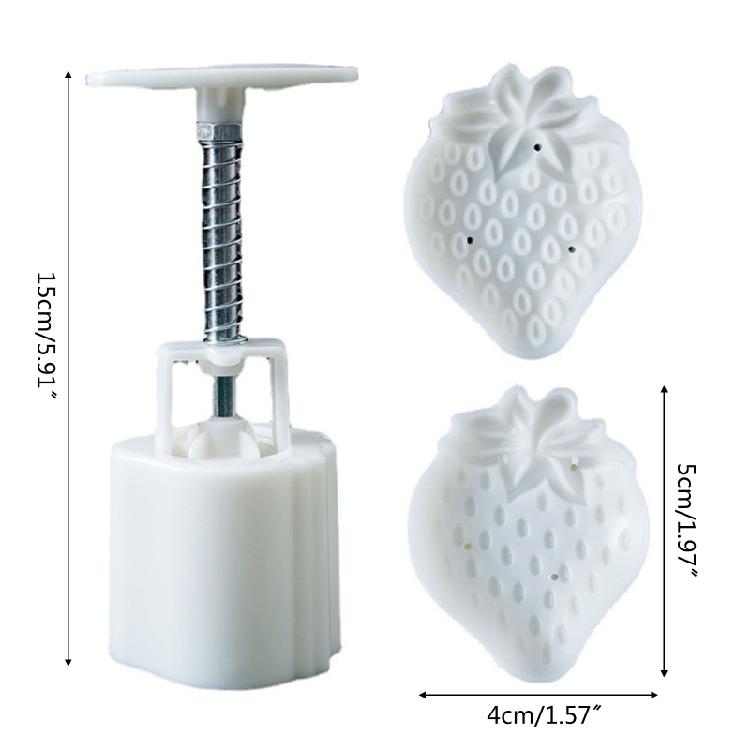 Mooncake Mould 50g with 2 Different Strawberry Shaped Stamps Mid-Autumn Festival