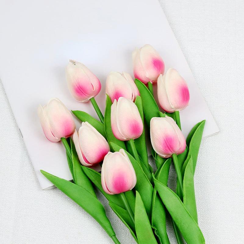 1PC 34cm PU Tulip Real Touch Artificial Flowers Tulip Bouquet for Christmas Halloween Wedding Home Party Decoration Fake Flowers