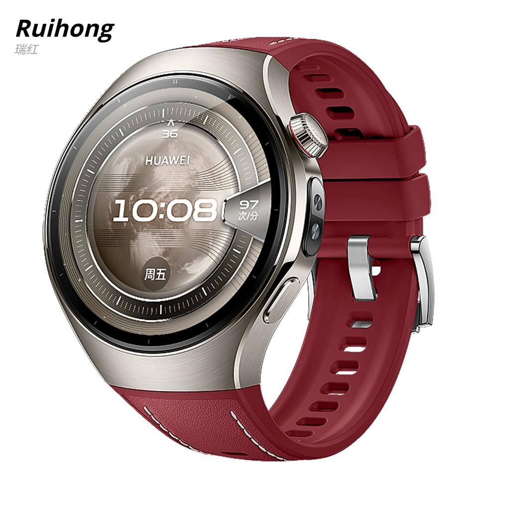 High Quality Leather Silicone Strap For Huawei Smart Watch 5 46mm Specialized Band Wristband for Huawei Watch 5 42mm Bracelet