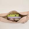 Minimalist Crossbody Bag for Women Soft Leather Shoulder Bag Zip Closure Trendy Hobo Style Handbag