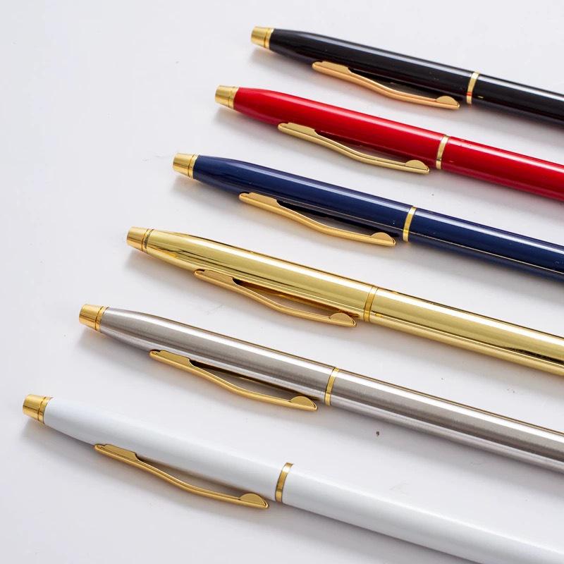 Stainless Steel Twist-Out Ballpoint Pen - Logo Customizable, Ideal for Hotel Rooms and Signature Gifts