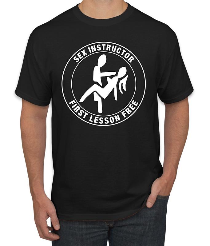 Sex Instructor First Lesson Free Humor Unisex T-Shirt S