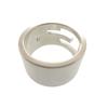 Used AUTHENTIC GUCCI Branded Cutout G WideRing Silver Silver925