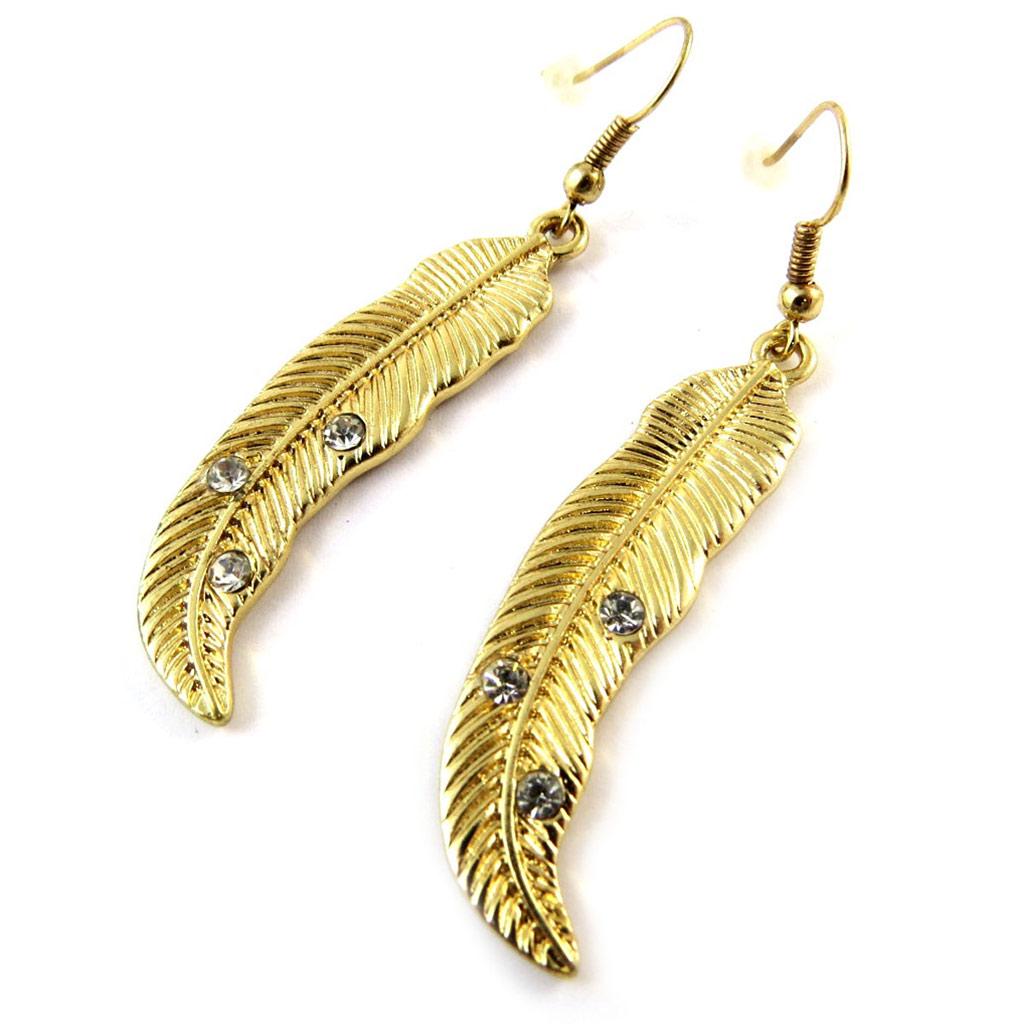Les Trésors De Lily [N8296] - Gold 'Navajo' Earrings
