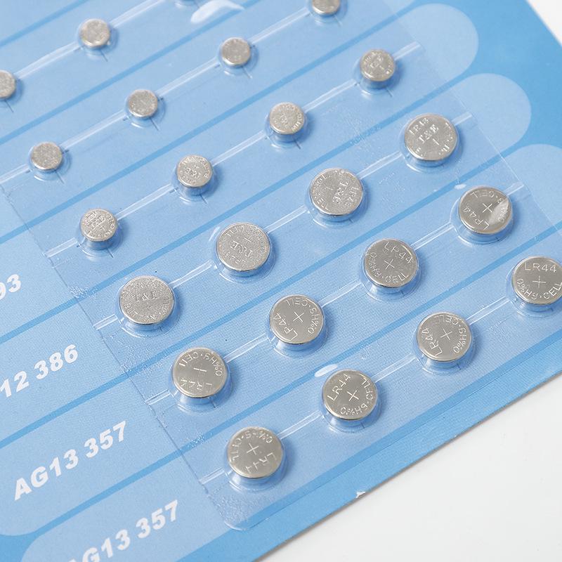 40-Pack Mixed AG4 Button Batteries 1.55V/3V for Watches and Cars