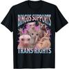 Bingus podporuje práva trans osob Vtipné kočičí meme se sfingou Bootleg tričko pro muže a ženy