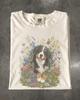 Bernese Mountain Dog T-Shirt, Alpine Wildflower Berner Mom Graphic Tee