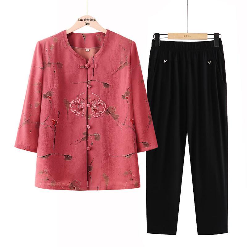 Datang Madam Embroidered Shirt for Senior Women
