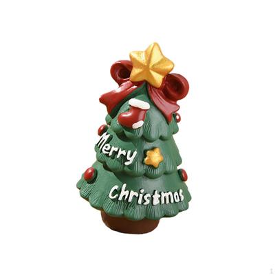 Christmas Tree Statue Mini Decorations Tabletop Decor Collectible Elk for