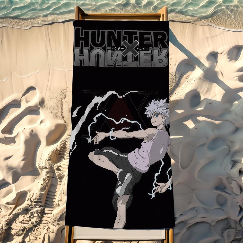 Comic Hunter X Hunter Towel Beach Towel Travel Lightweight Skin Friendly for Pool Beach Camping Cruise Summer