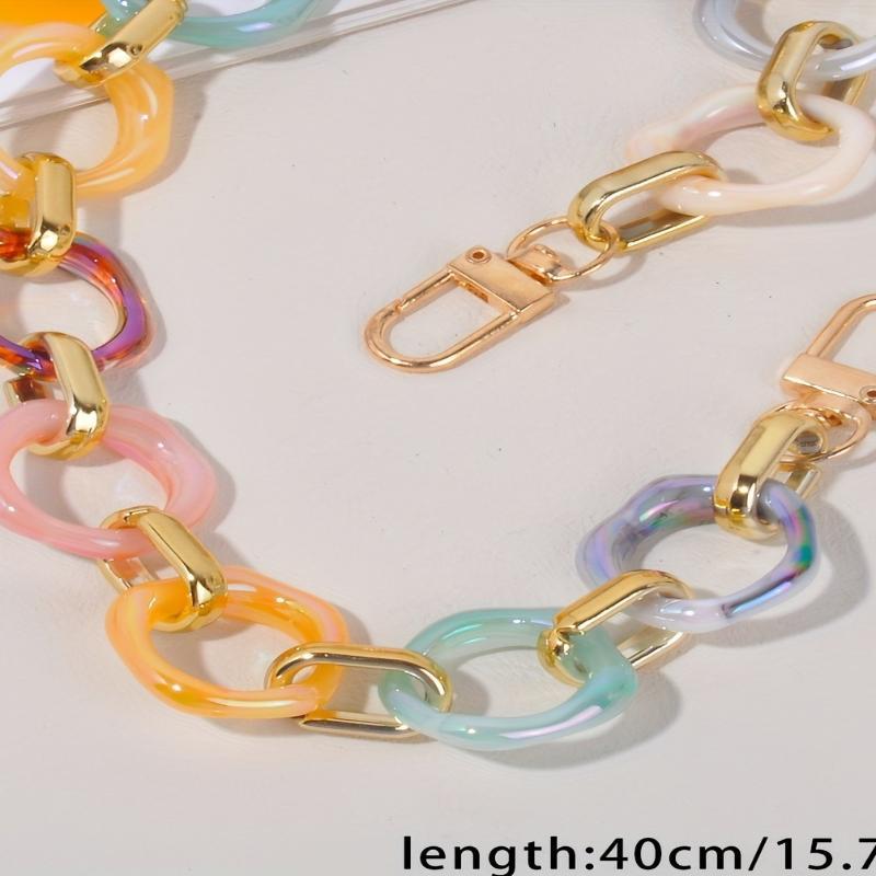 Acrylic Fashion Replaceable Bag Chain Strap Detachable Resin Purse Strap for Crossbody Shoulder Bag Daily Commute