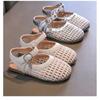 Girls' Woven Princess Sandals Soft-Sole Cute Baby Shoes Closed-Toe Beach Sandals for Toddlers Cute Girls Shoes