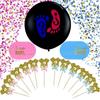 1 Set Party Decoration Balloon Boy Or Girl Gender Reveal Black Latex Balloon Confetti Ballons Birthday Gender Reveal
