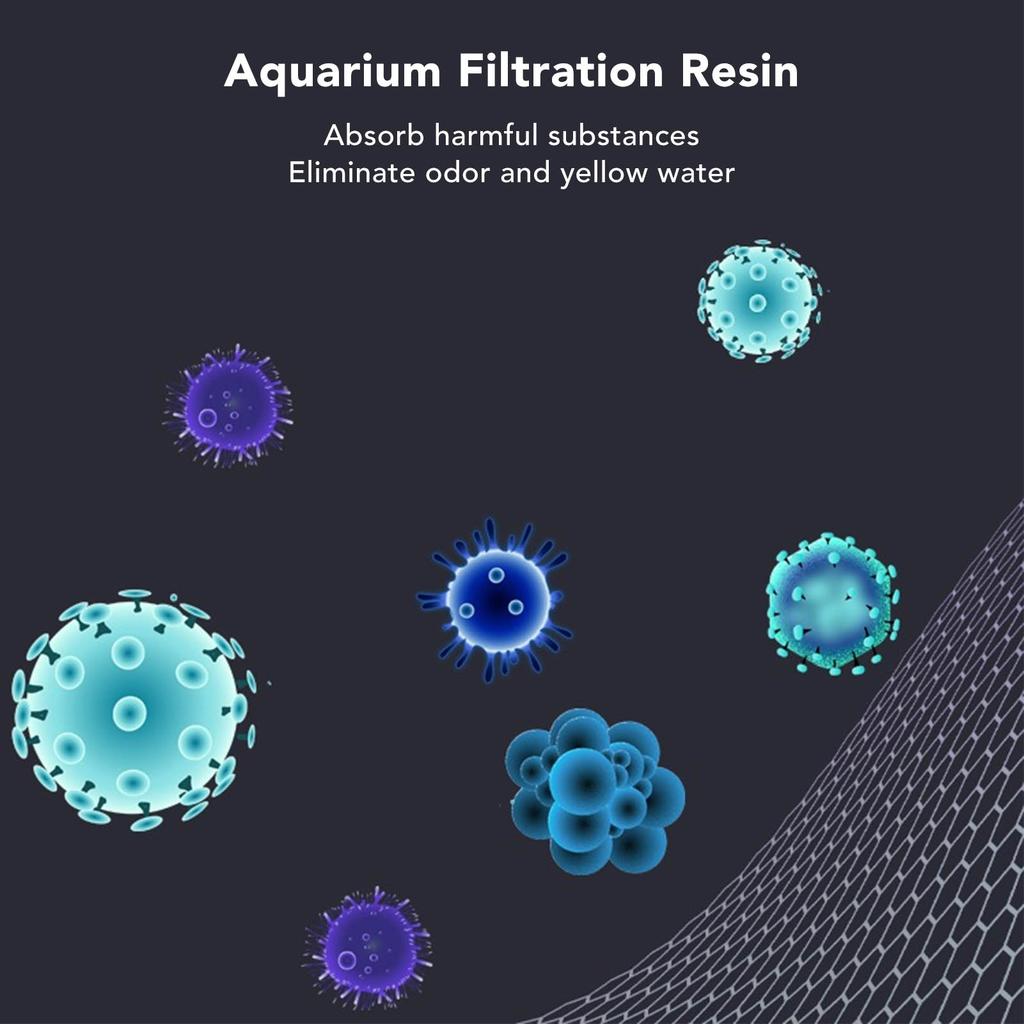 Fish  Filter Resin Aquarium Filtration Resin Extend Water Change Time 500ML Water Purification Professional for Fish