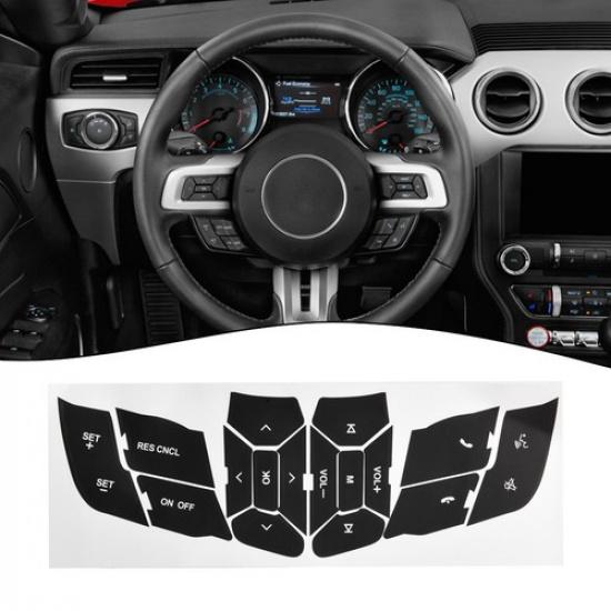 Steering Wheel Button Decal for FORD For MUSTANG Models from 2015 to 2018