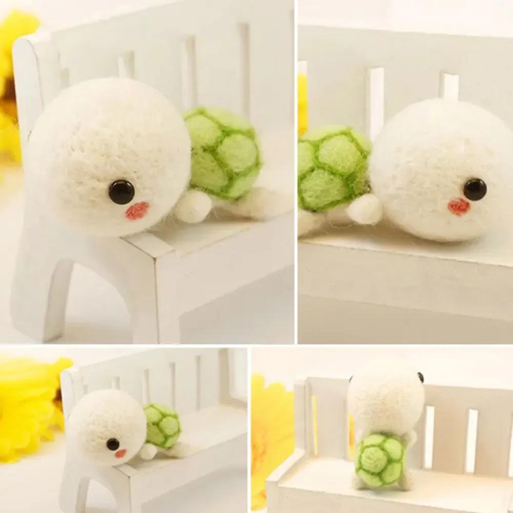 Cute Wool Felting Package Material Animal Handmade Toy Non-Finished DIY Arts Crafts Needlework Yarn Needle Felting Starter Kit