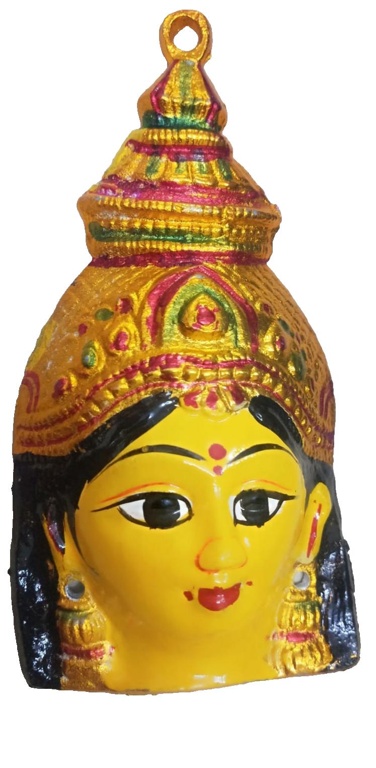 

@ Yellow Ammavari Face Varalakshmi For Pooja Hanging 70Gm Zr-7051-60%Off