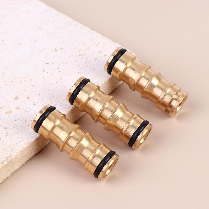 1/2/3Pcs 2 Way Garden Brass Hose Connector Joiner Coupler Watering Water Pipe Tap Male Water Pipe Repair Extension Joints