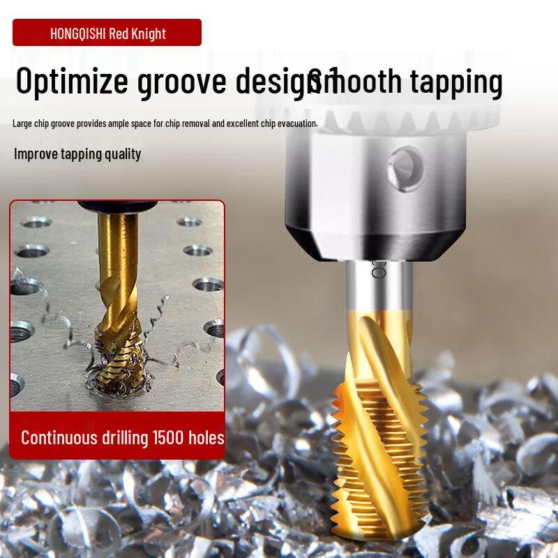 Red Knight Titanium Coated Spiral Machine Tap