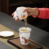 White Porcelain Kung Fu Tea Set Gift Box High-end Travel Tea Set Cover Bowl Teacup Dehua Suet Jade Seal