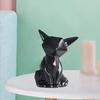 Ceramic Cat Figurine Loving Cat Statue Cat Desk Decoration for Home Office Table Desktop Ornaments - Black, S
