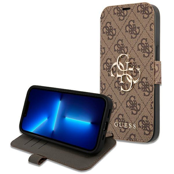 Guess Gubkp13X4Gmgbr Iphone 13 Pro Max6,7 Brązowy/Brown Book 4G Big Metal Logo