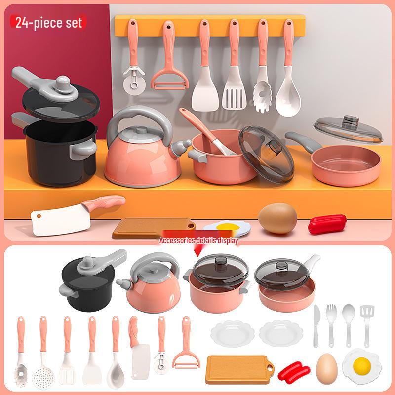 Kids' Play Kitchen Set: Cooking and Fruit Cutting Fun
