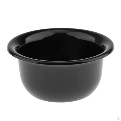 Taza Bol de Plástico Negro para Brocha de Afeitar de Hombre Salón Barbería Taza para Jabón de Afeitar Barba