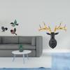 Wooden Bird And Deer Head Wall Art Sculpture Set for Garden Study Room Farmhouse Office Home Boho