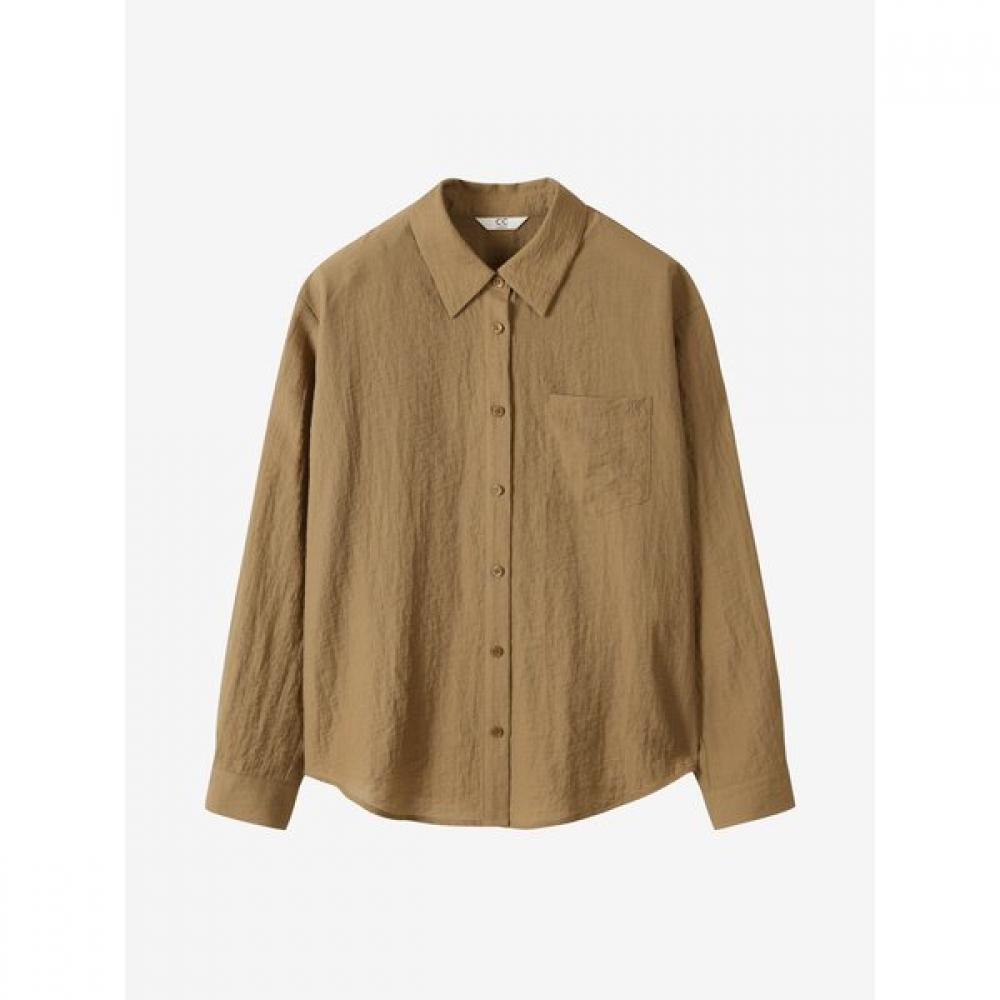 Cc Collect Logo Embroidered Out Pocket Shirt C252psc144