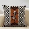Geometric Cushion Cover Sofa Decorative Pillow Cover Home Living Room Ethnic Art Accessories 45x45cm Linen Double-sided Printing