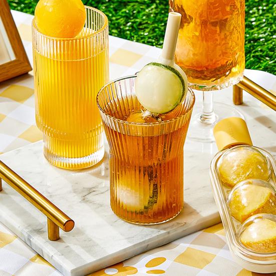 2-in-1 Silicone Popsicle & Ice Ball Mold DIY Treat Maker with Built-in Straws BPA-Free Ice Cube Tray for Cocktails Desserts Kids Snacks