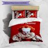 3pcs Pennywise2 Cover Set - Personalized Name, HD Printed Bedding with 1 Cover and 2 Pillowcases - Perfect for Home Decor, Easy Care