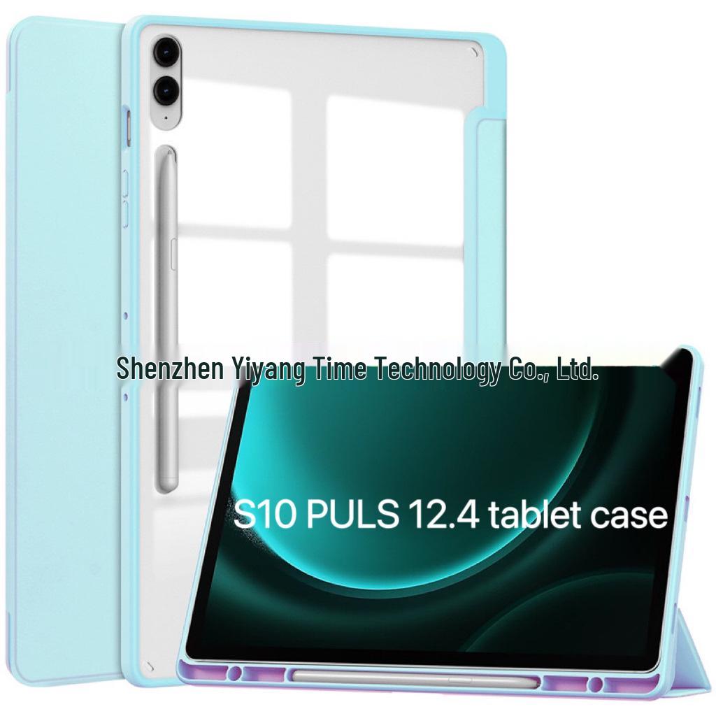 Capa Acrílica Tripla Dobrável Samsung Galaxy Tab S10+/S9 Plus/S9 FE+ para Uso Transfronteiriço