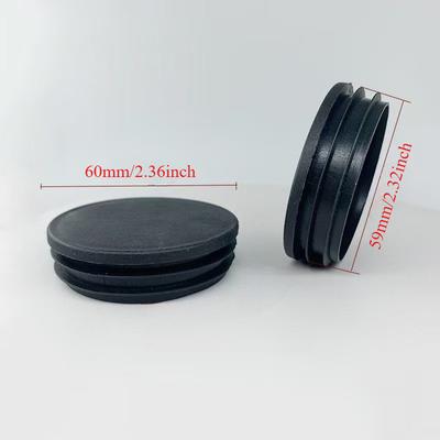 12pcs 60mm Round Plastic Plugs with Glide Insert Design Durable Mounting for Chair Leg Tubes Furniture No Drill Required
