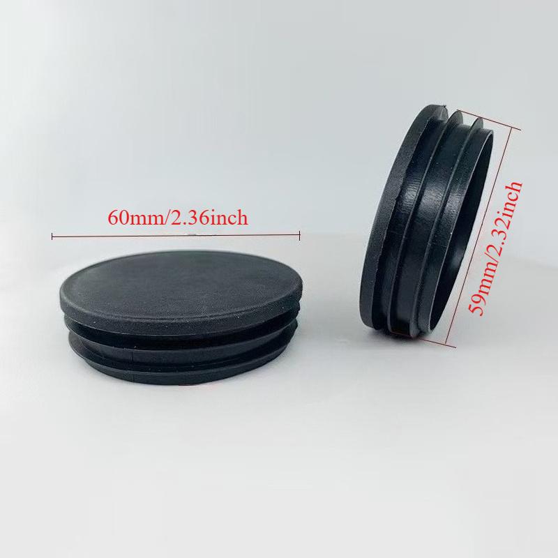 12pcs 60mm Round Plastic Plugs with Glide Insert Design Durable Mounting for Chair Leg Tubes Furniture No Drill Required