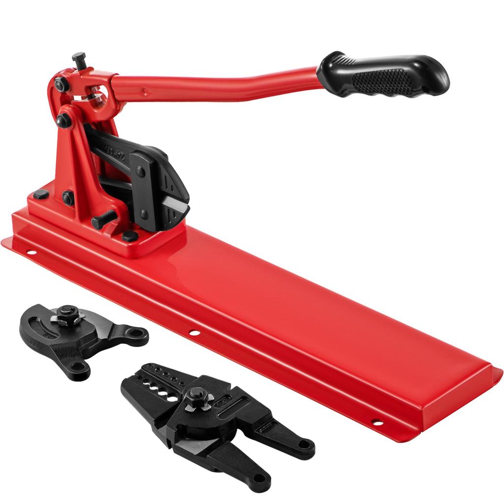 VEVOR Bench Swager Tool 24\" Wire Rope Swaging Tool with Crimper Cable Bolt Cutter Head Bench Crimper 1/16\"-3/16\" Aluminum/Copper