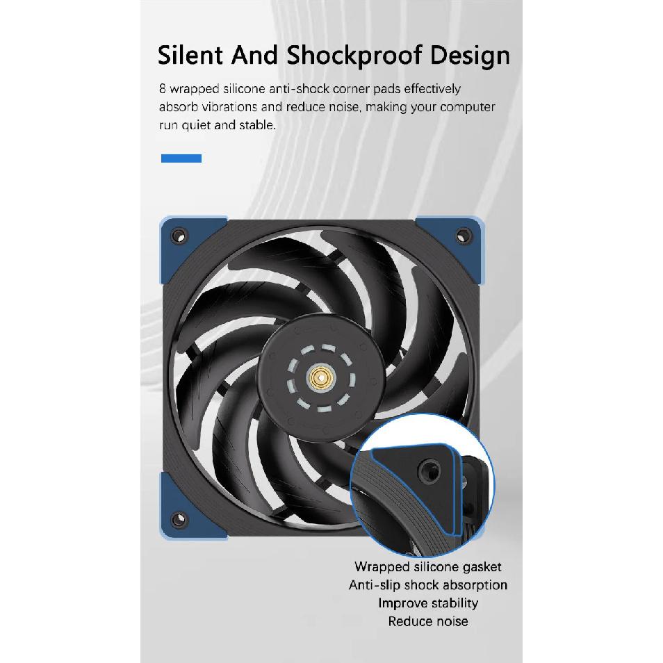 Teucer T30 CO PST 14CM PC Case Fan Double Ball Bearing 400-2000rpm 12V/4Pin PWM MAX96.19CFM Gamer Computer Chassis Cooling Fan