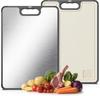 Kitchen Double Sided Cutting Board - Stainless Steel Cutting Board with Wheatgrass Noodles, Non-Toxic Cutting Board with Juice Tank, Garlic Grinder