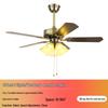 European Style Iron Leaf Ceiling Fan with Remote Control for Living Room and Bedroom