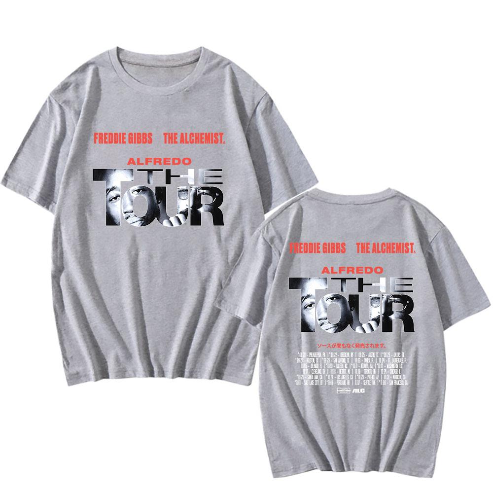 

Футболка Freddie Gibbs ALFREDO Tour с коротким рукавом, хлопковая, модная, мужская, повседневная, с графическим принтом певца, унисекс XXL