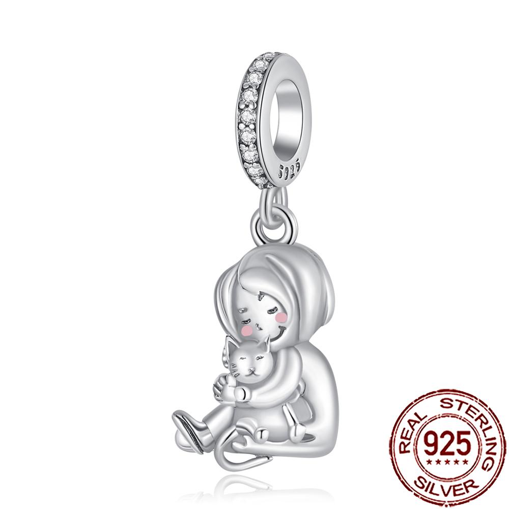 New Charms Copper Sister Daughter Mum Mother Family Love Heart Beads Fit Origina Bracelet Necklace Diy Jewelry