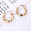 Classic Circle Earrings Niche Versatile Simple Earrings Titanium Steel Non-fading Jewelry Women