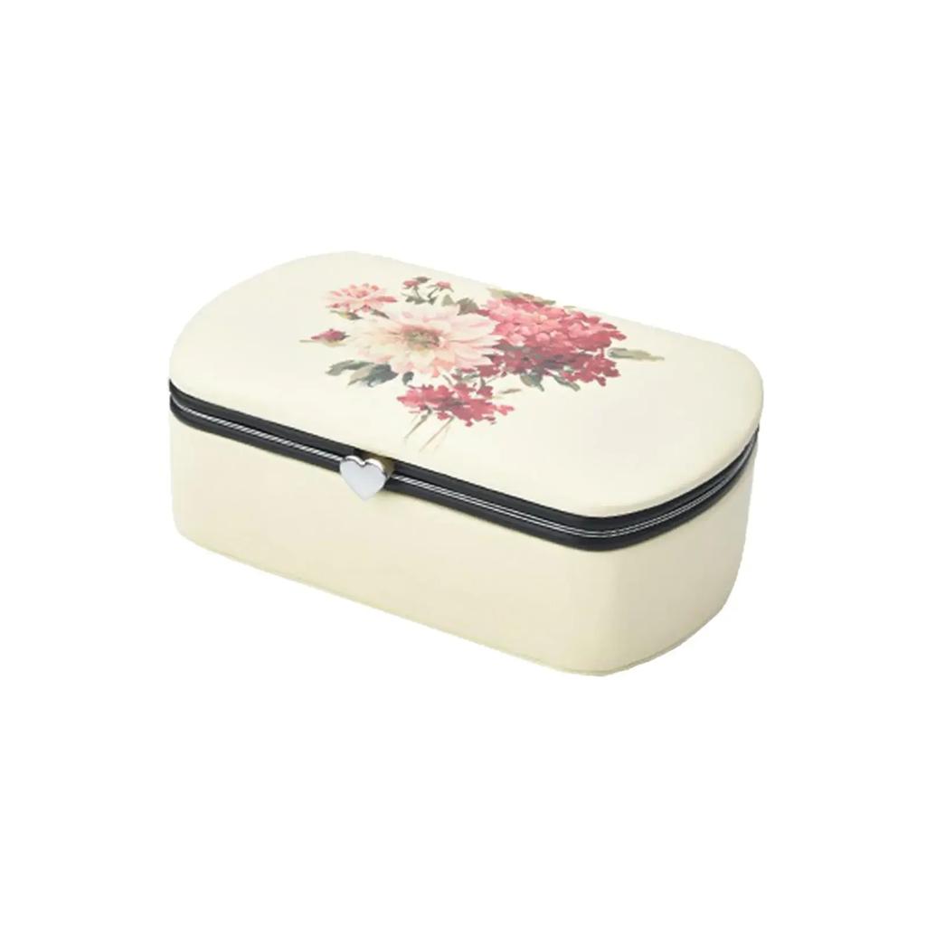 Travel Size Jewelry Case Gift Women Dustproof Display Storage Holder Box Jewelry Organizer Case for Rings Watches Pendant Bangle